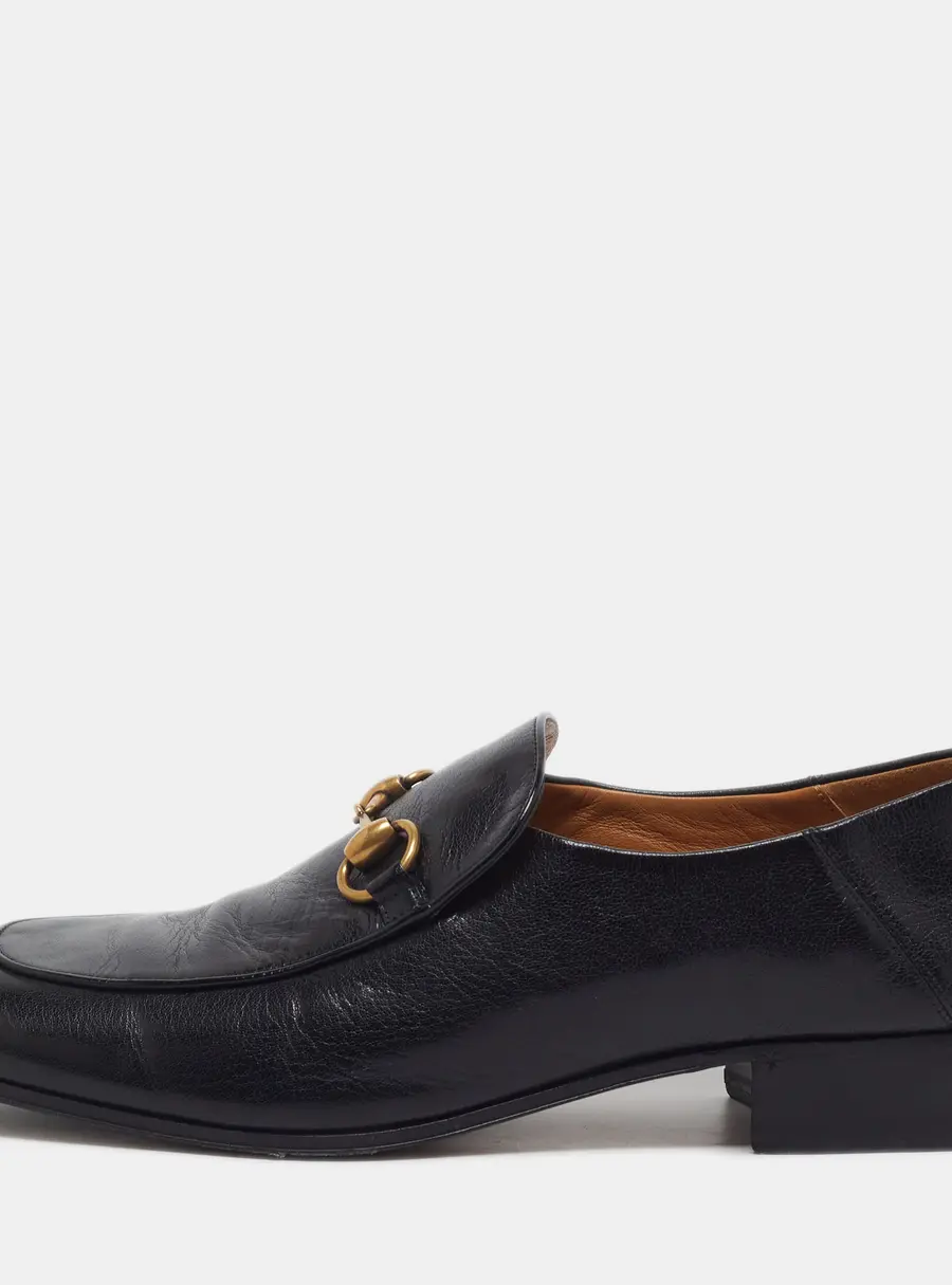 Gucci Horsebit Size 43 Black Leather Loafers
