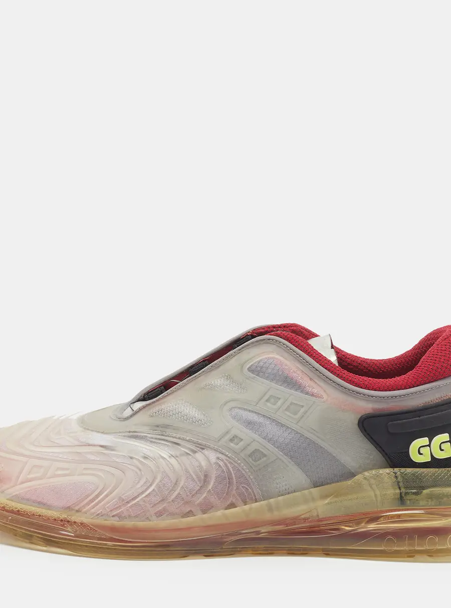 Gucci Ultrapace Size 45.5 Tricolor Net and PVC Low Top Sneakers