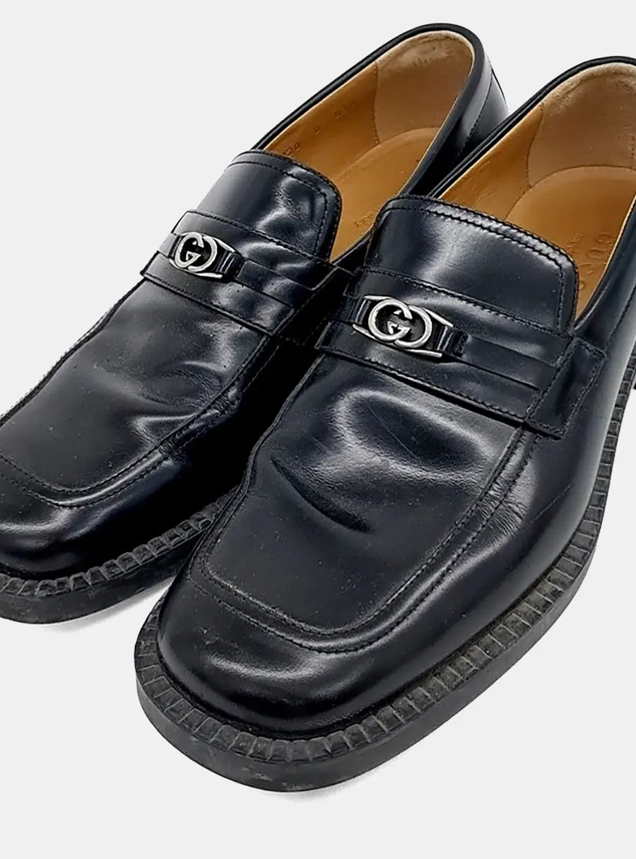 Gucci GG Logo Leather Loafer