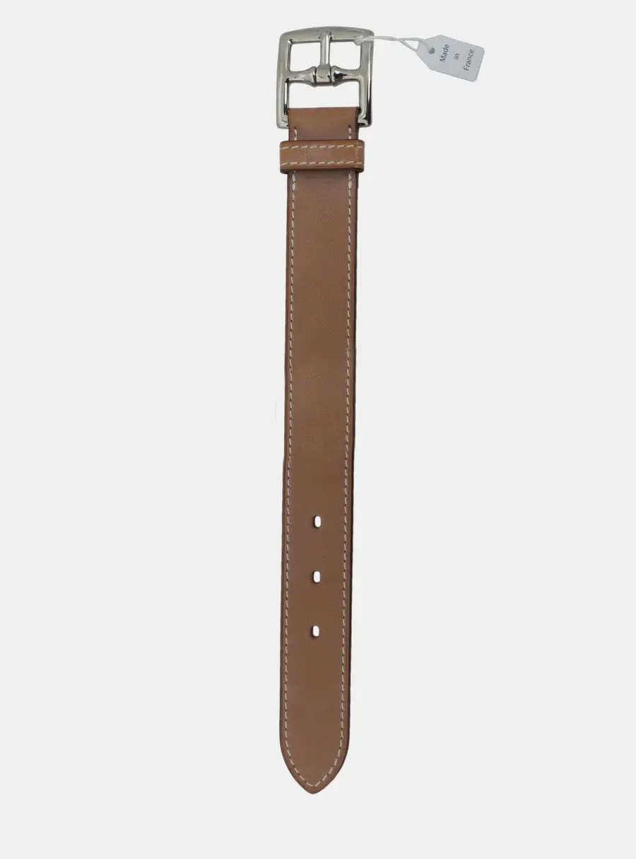 Hermes Etriviere Brown Calfskin Leather Men's Bracelet