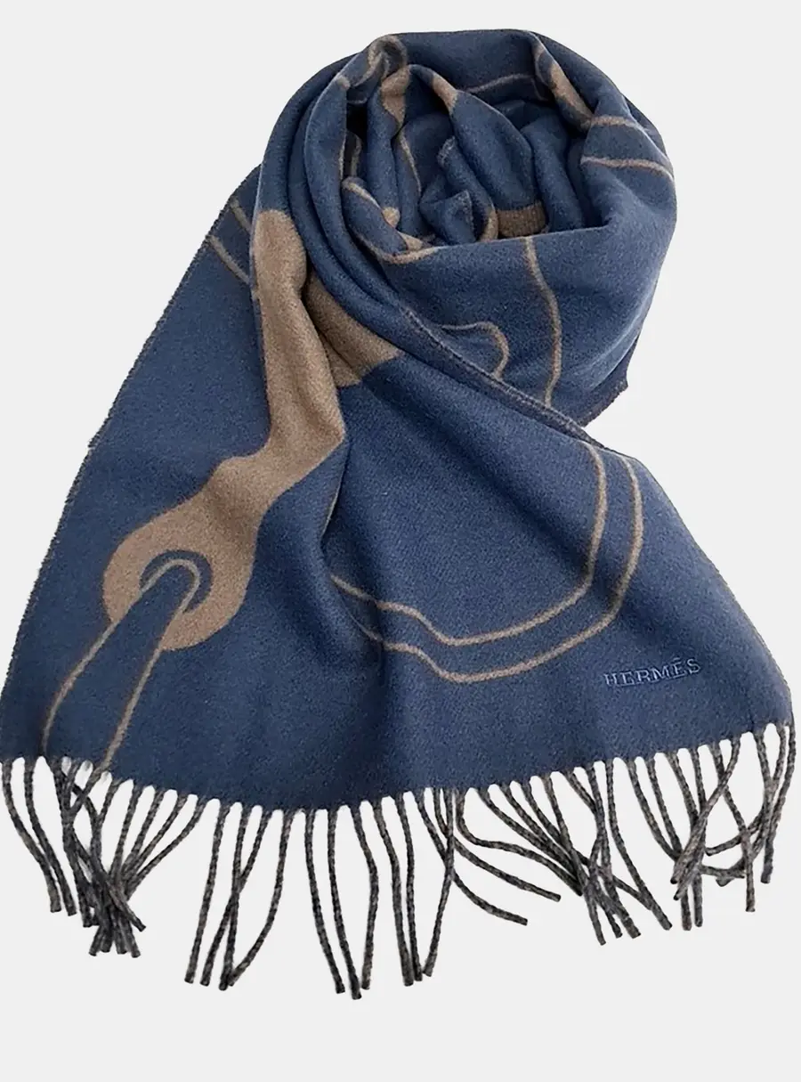 Hermes Multicolor Cashmere Scarf