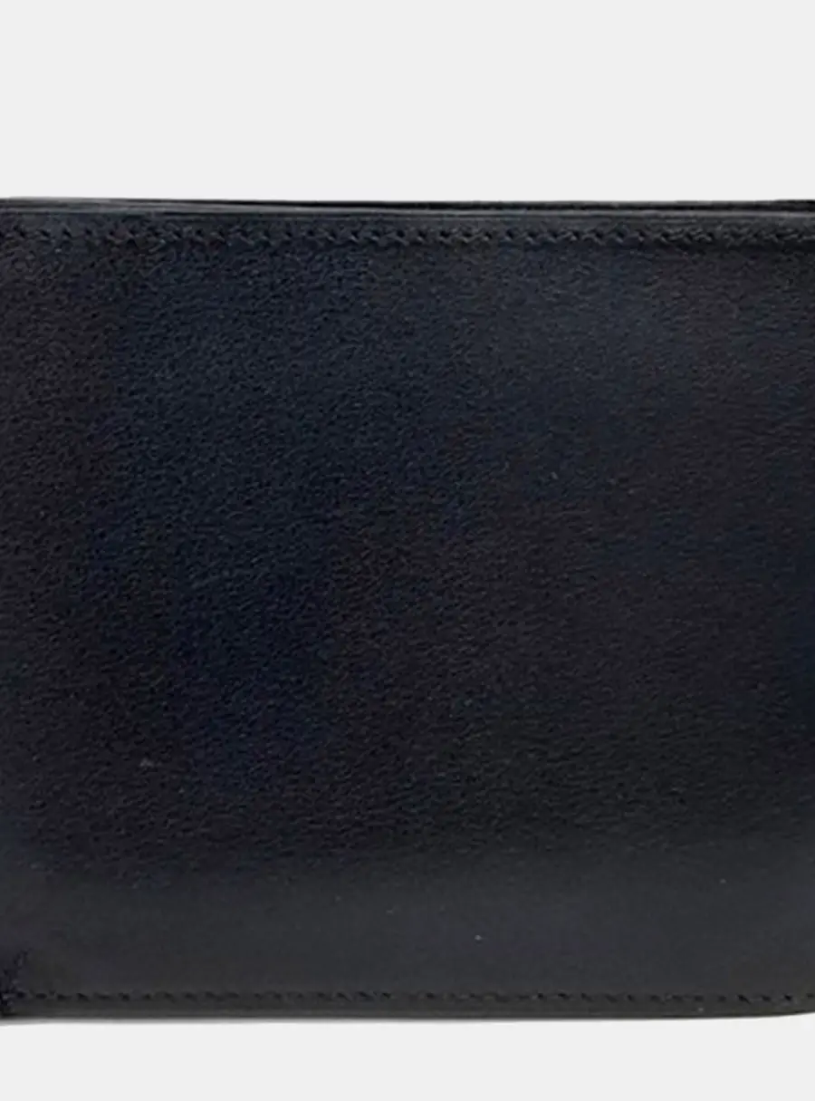 Hermes Citizen Twill Black Leather Bi-Fold Wallet
