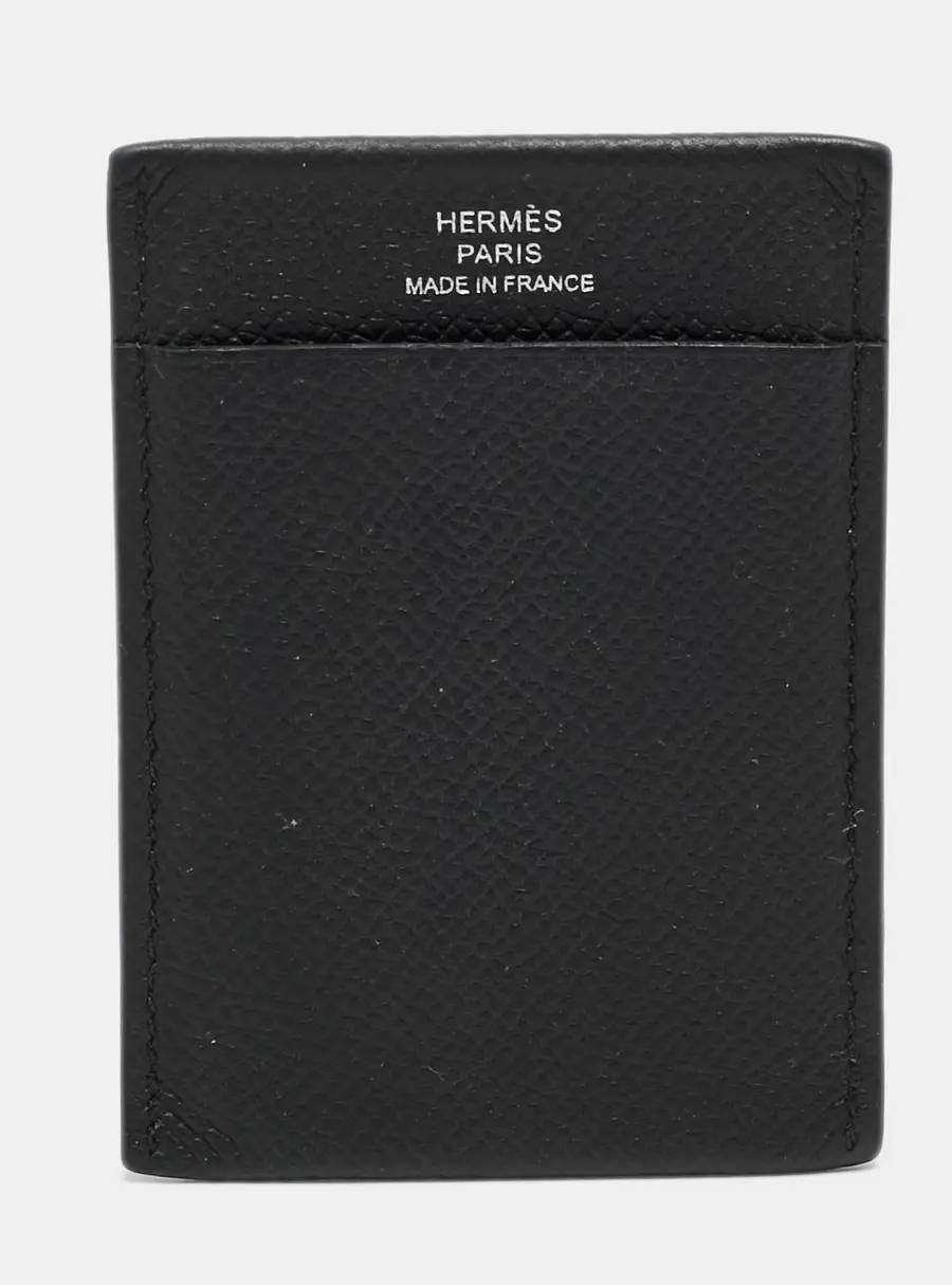 Herm&egrave;s MC&sup2; Gama Noir Epsom Leather Card Holder