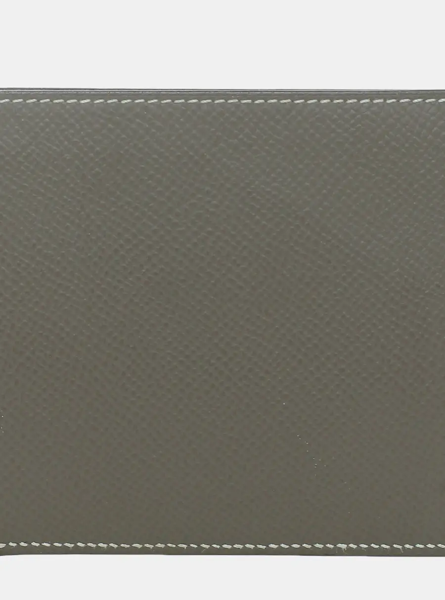 Hermes MC2 Copernic Compact Wallet Grey Epsom Leather Bifold Wallet