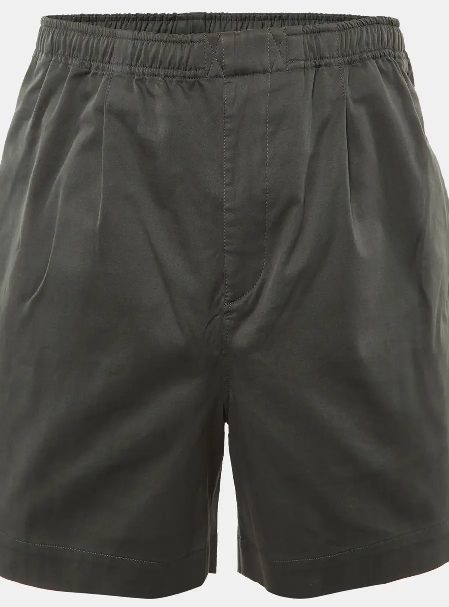 Hermès Grey Cotton Gabardine Shorts XS