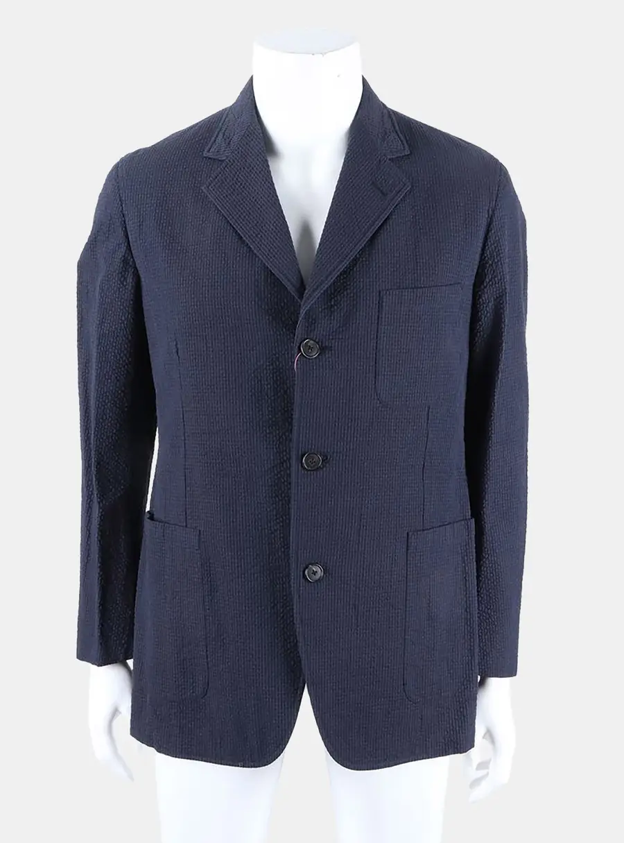 Hermès Cotton Navy Blue jacket Size L