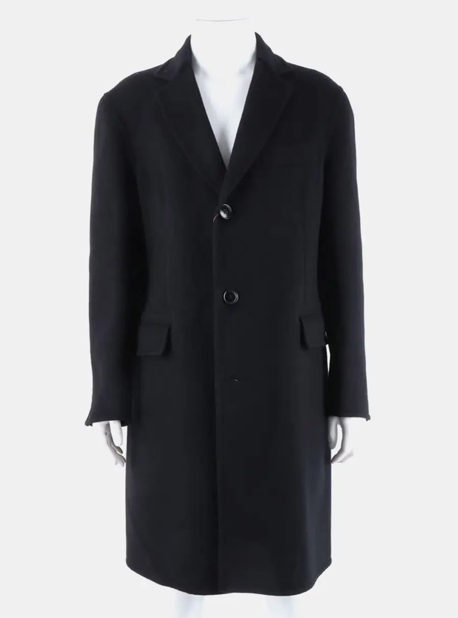 Hermès Black Cashmere Coat Size M