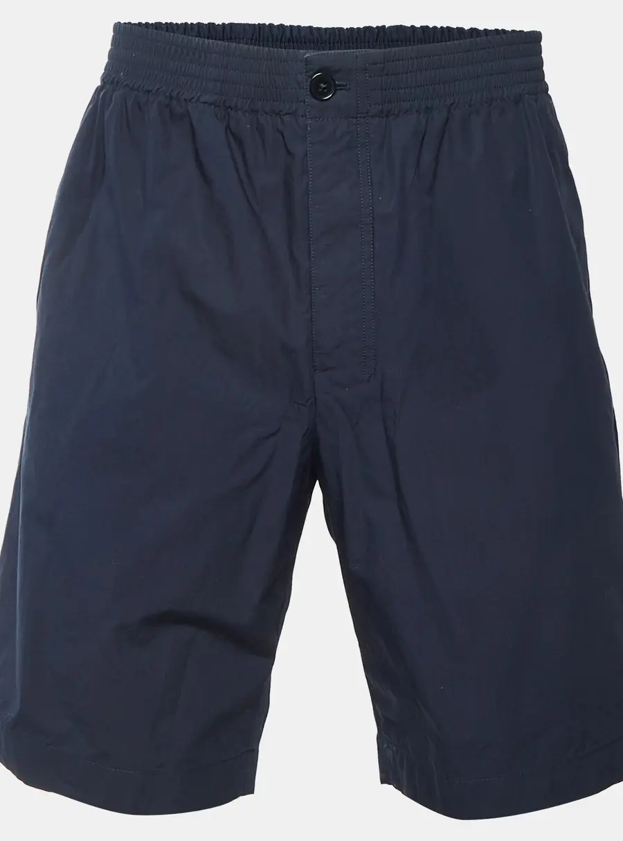 Hermes Navy Blue Cotton Regular Bermuda Shorts L