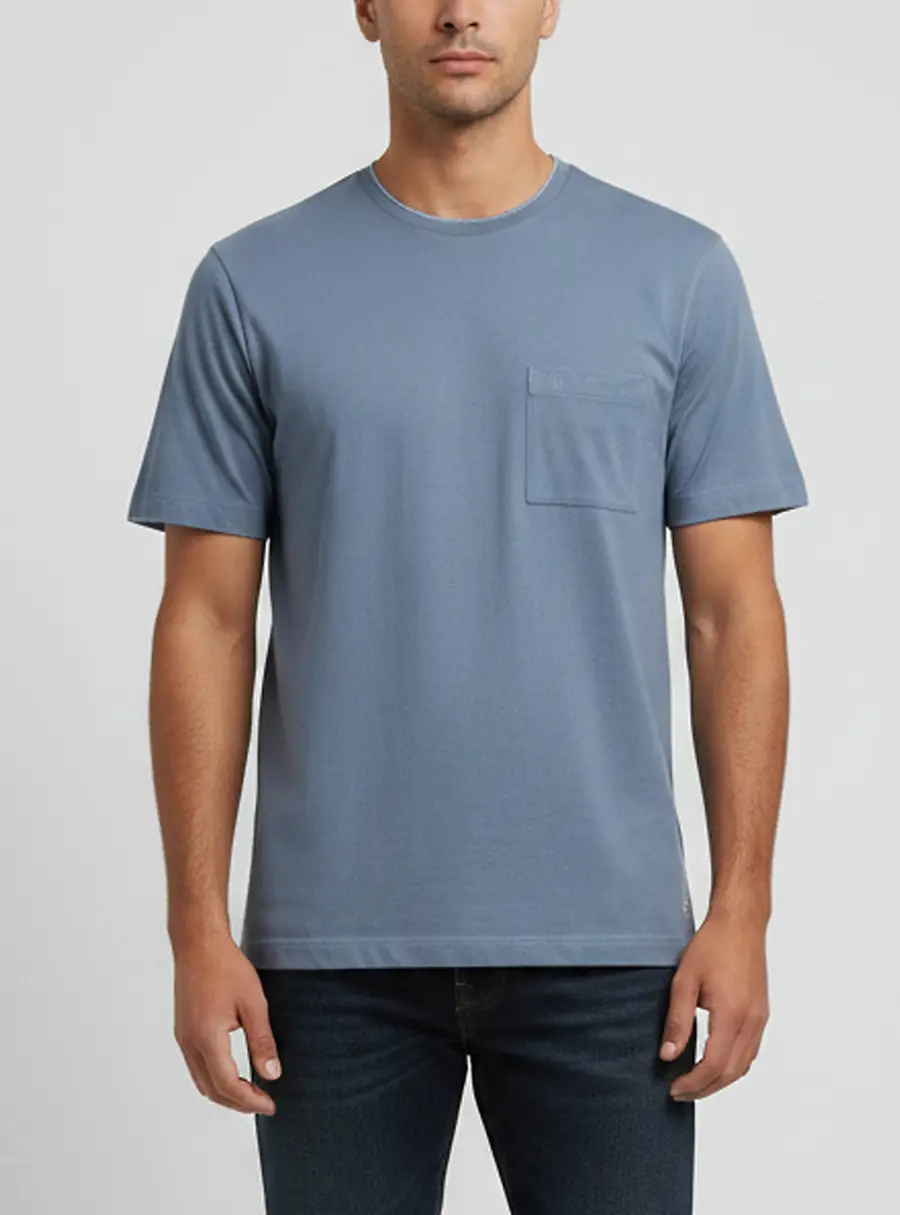 Hermes Blue Cotton Pique Crew Neck T-Shirt L