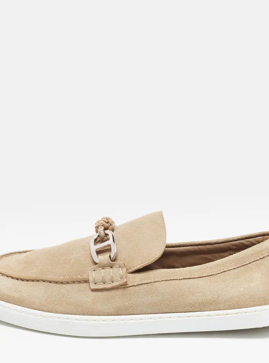 Hermès ignacio Size 40 Beige Suede Loafers