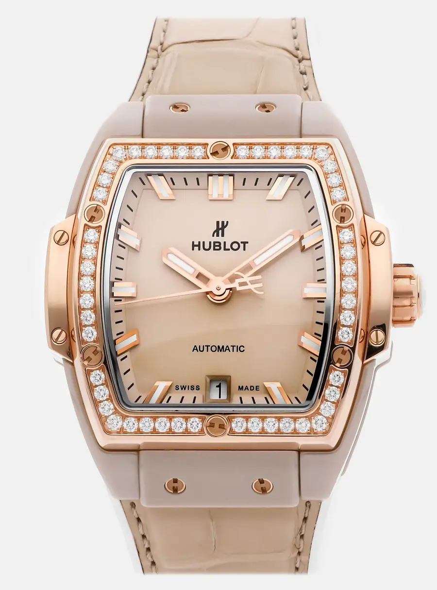 Hublot Spirit Of Big Bang 665.CZ.898B.LR.1204 Automatic Beige Ceramic 18k Rose Gold Men&rsquo;s Wristwatch 39 mm