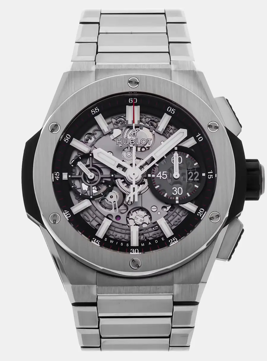Pre-Owned Hublot Big Bang Integral 451.NX.1170.NX Black Automatic Titanium Men's Wristwatch 42 mm