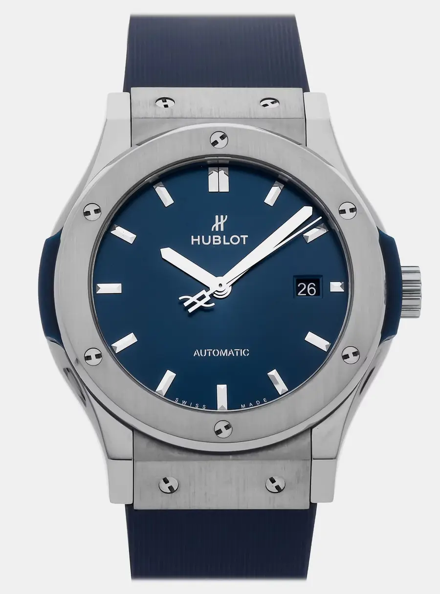 Hublot Classic Fusion 542.NX.7170.RX Blue Titanium Automatic Men's Watches 42mm