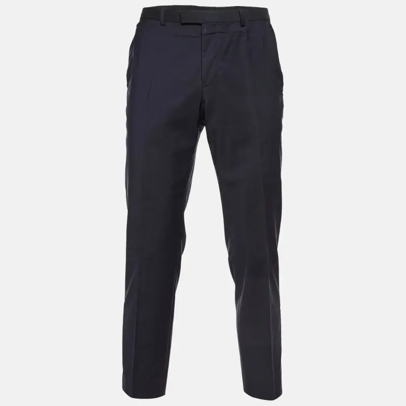 Hugo Boss Navy Blue Virgin Wool Trousers M
