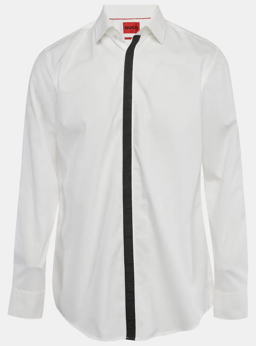 Hugo Boss White Cotton Slim Fit Keidi Shirt XL