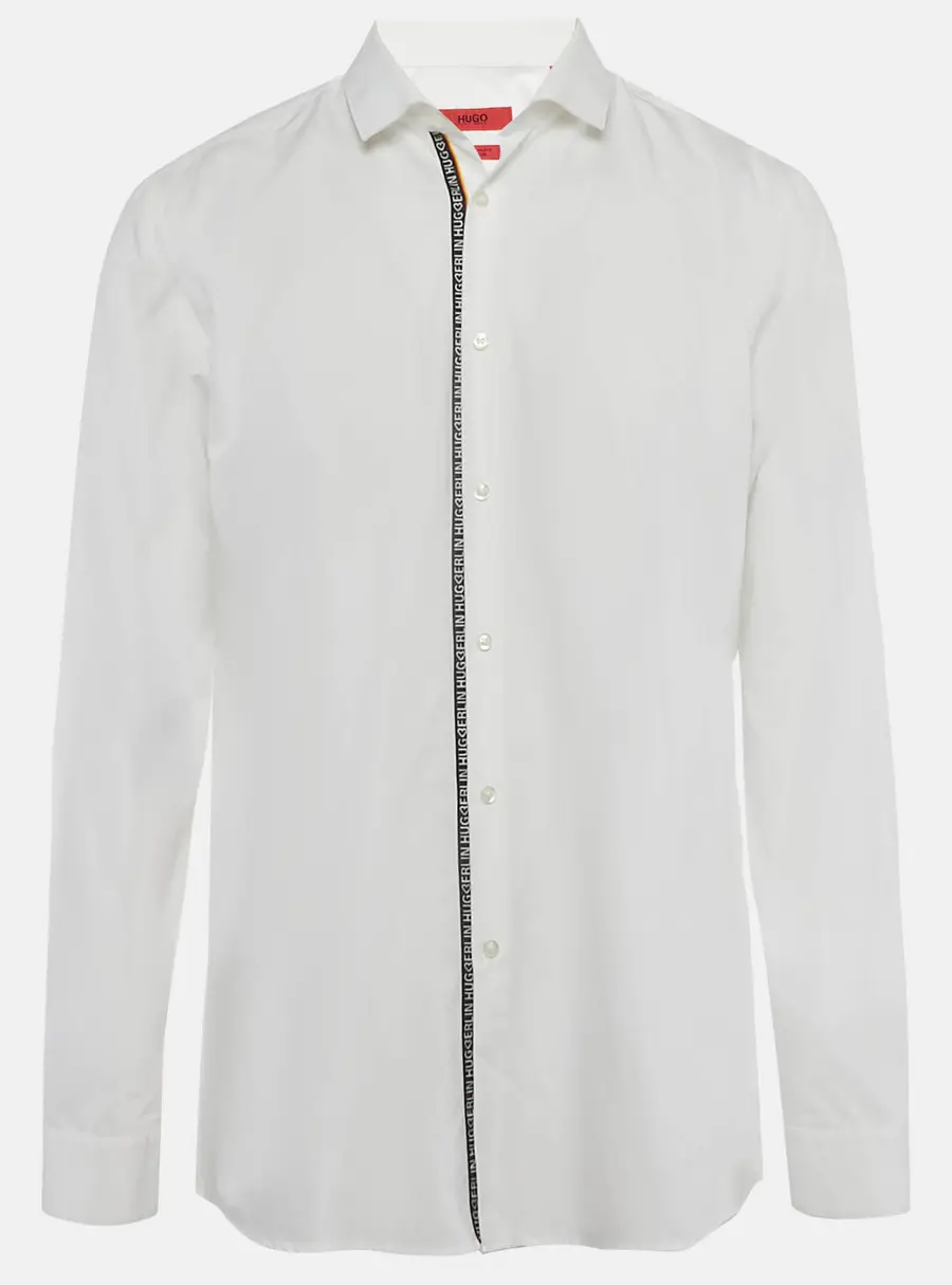 Hugo Boss White Cotton Extra Slim Fit Erondo Shirt XXL