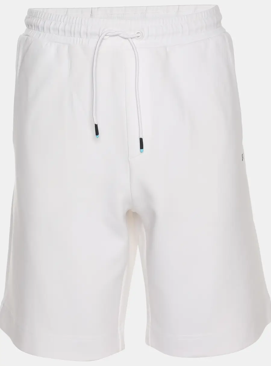 Hugo Boss White Jersey Logo Embroidered Drawstring Shorts XL