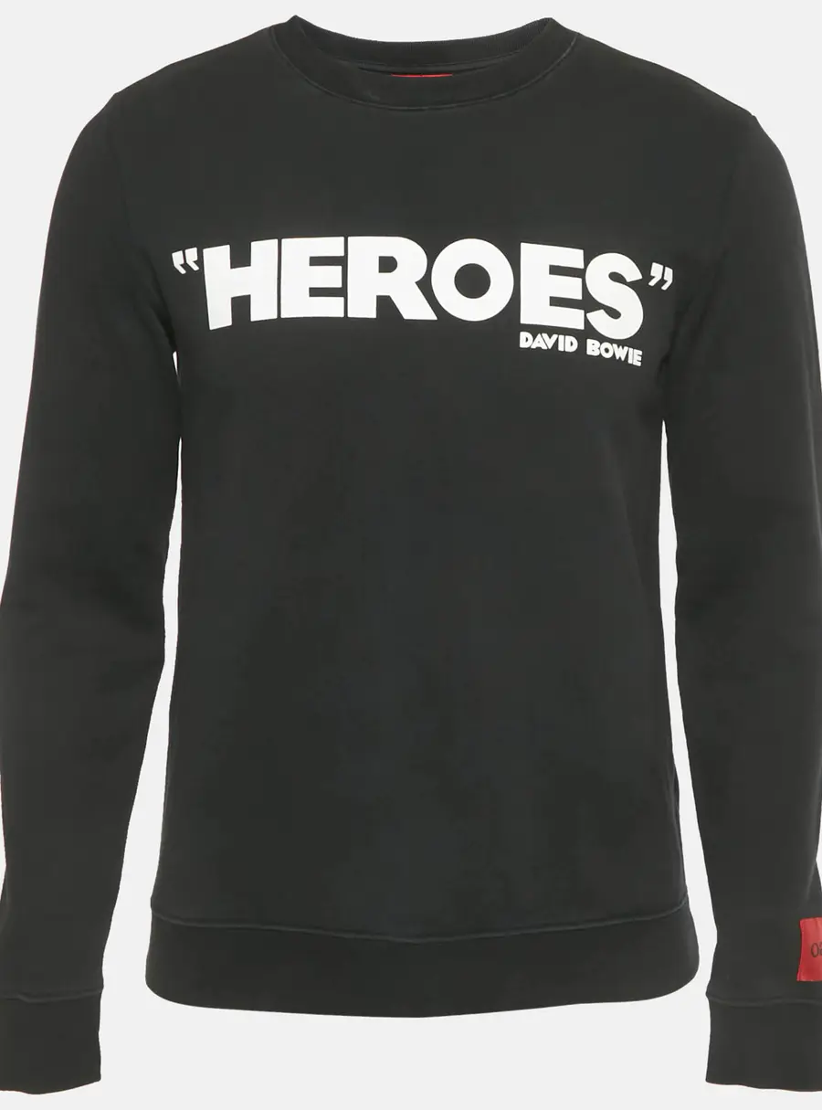 Hugo Boss Black Printed Cotton Deroes Sweatshirt S