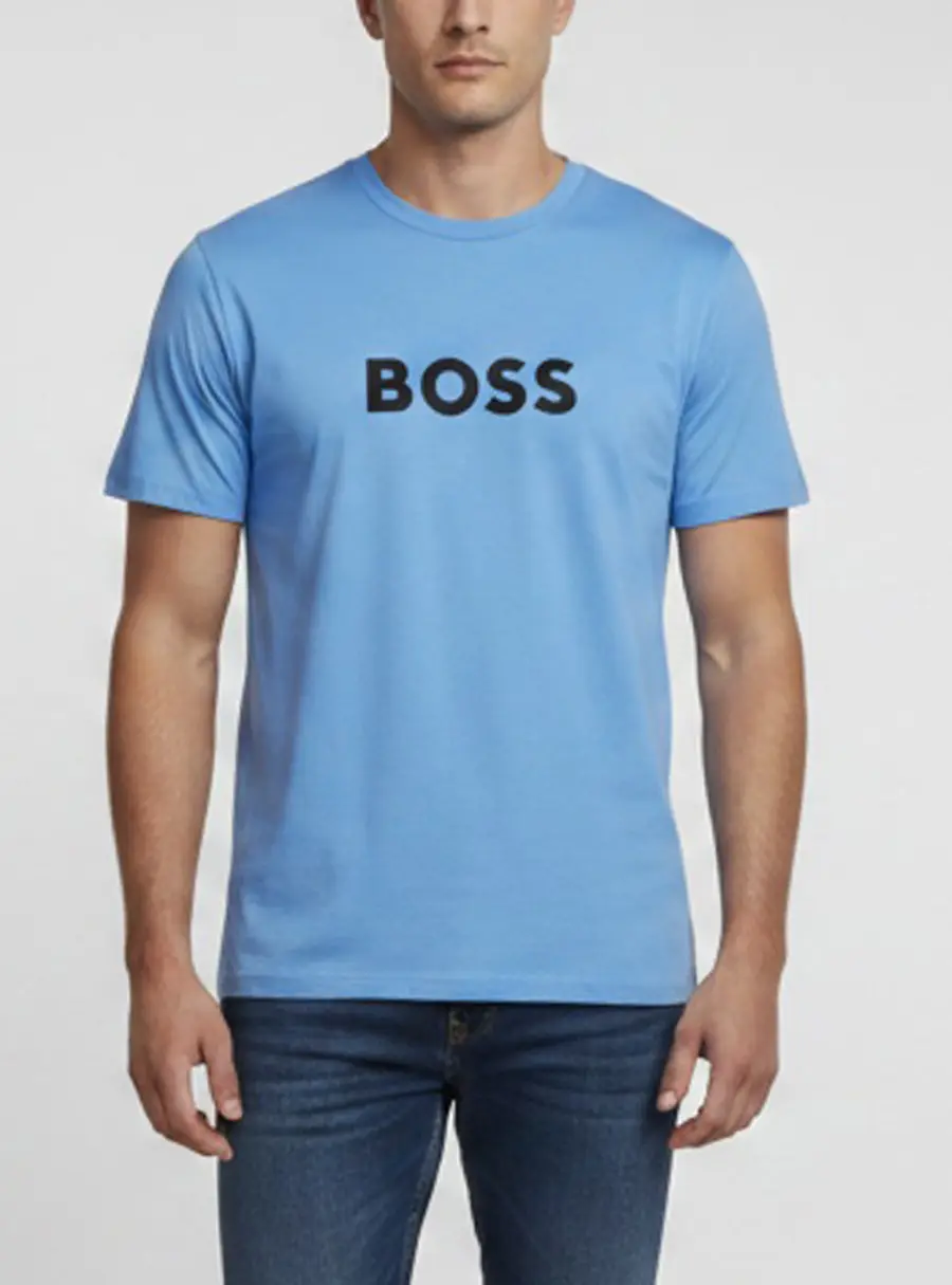 Hugo Boss Beach Blue Logo Print Jersey Sun Protection T-Shirt XL
