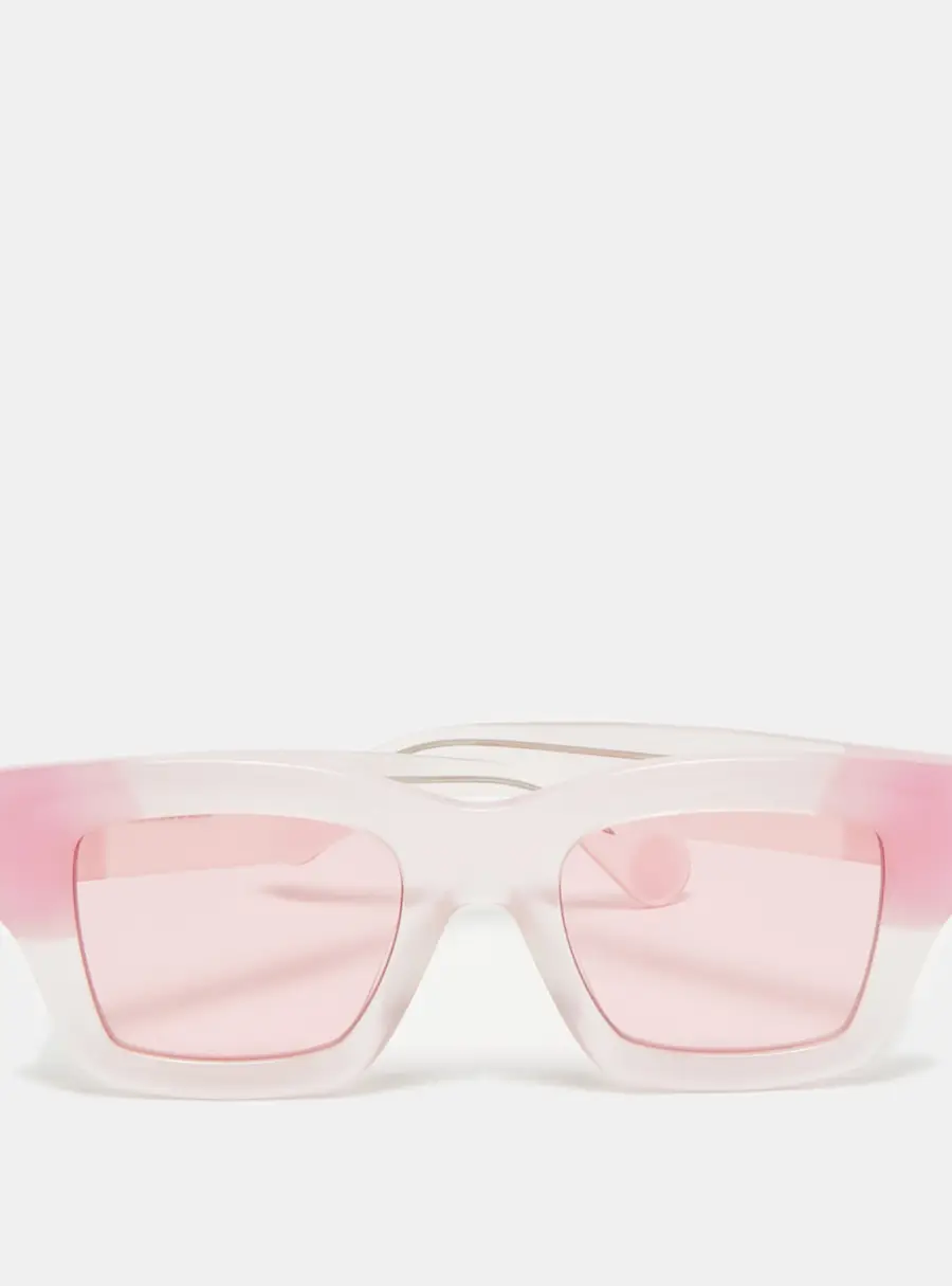 Jacquemus Two Tone Pink Les Lunettes Baci Square Sunglasses