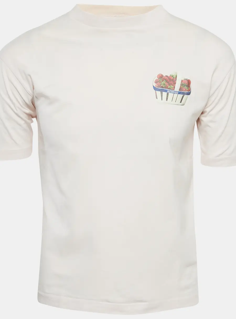 Jacquemus Pink Floral Print Jersey Crewneck T-Shirt XS