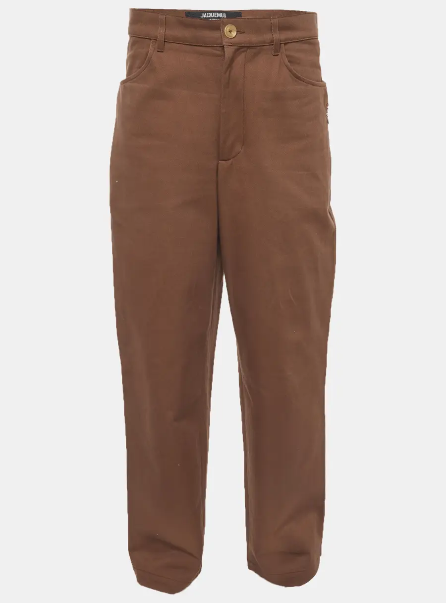 Jacquemus Brown Denim Straight Fit La Montagne Jeans / Waist 35"