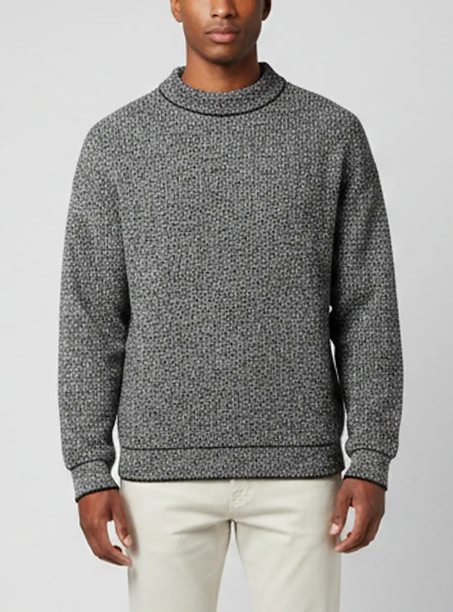Jacquemus Black /White Cotton Crewneck Sweater L
