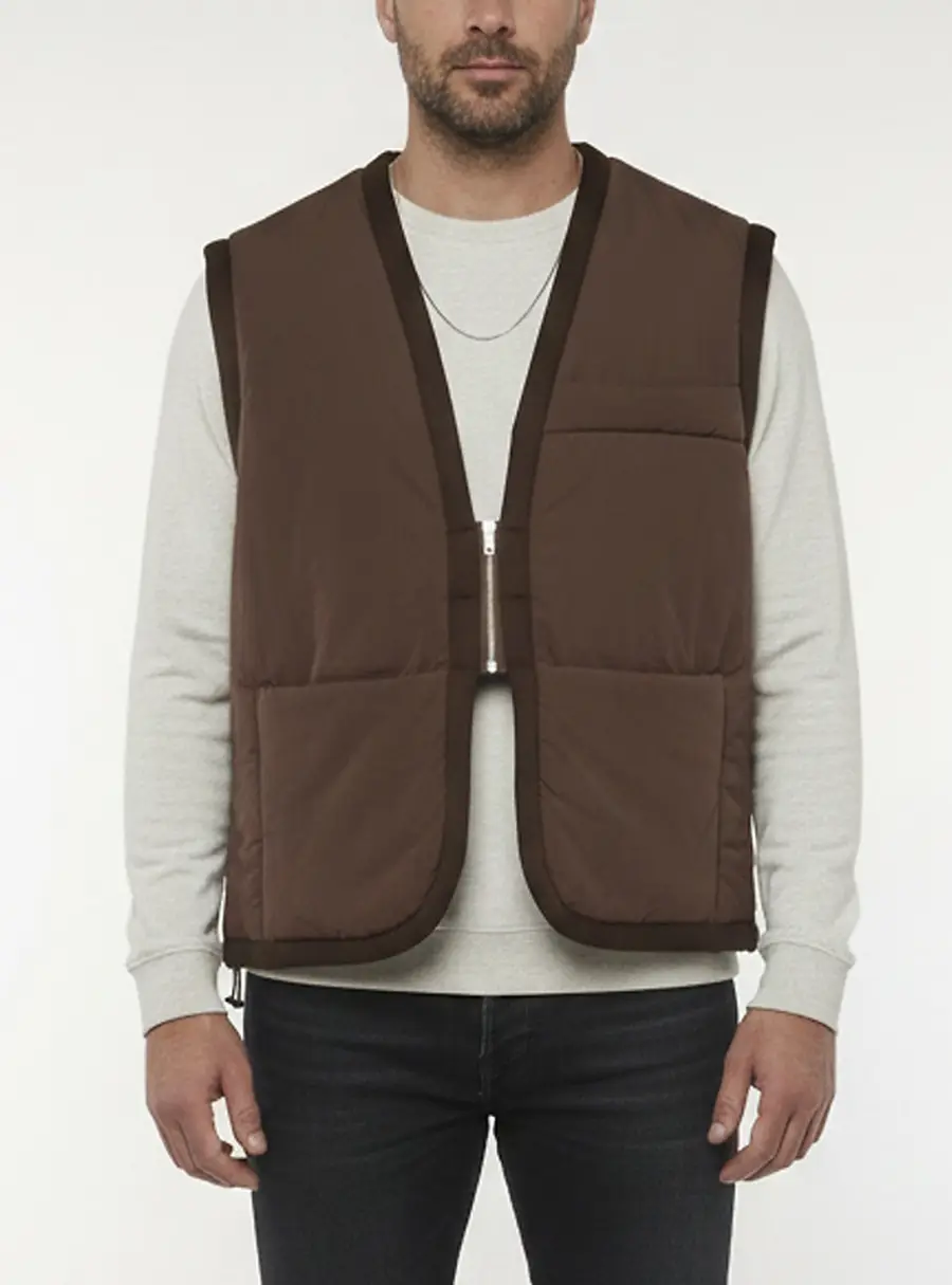 Jacquemus Brown Cotton Le Gilet Pino Padded Vest L