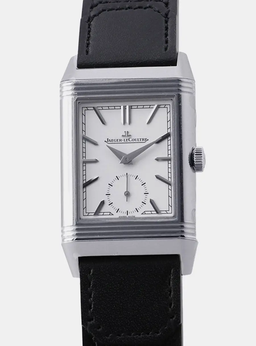 Jaeger LeCoultre Reverso Q3908410 White/Blue Stainless Steel Hand Winding Men's Wristwatch 42.9mm x 25.5mm