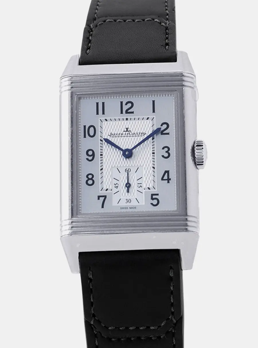 Jaeger LeCoultre Reverso Q3858523 Silver Stainless Steel Manual Winding Men's Watch 45.6x27.4mm