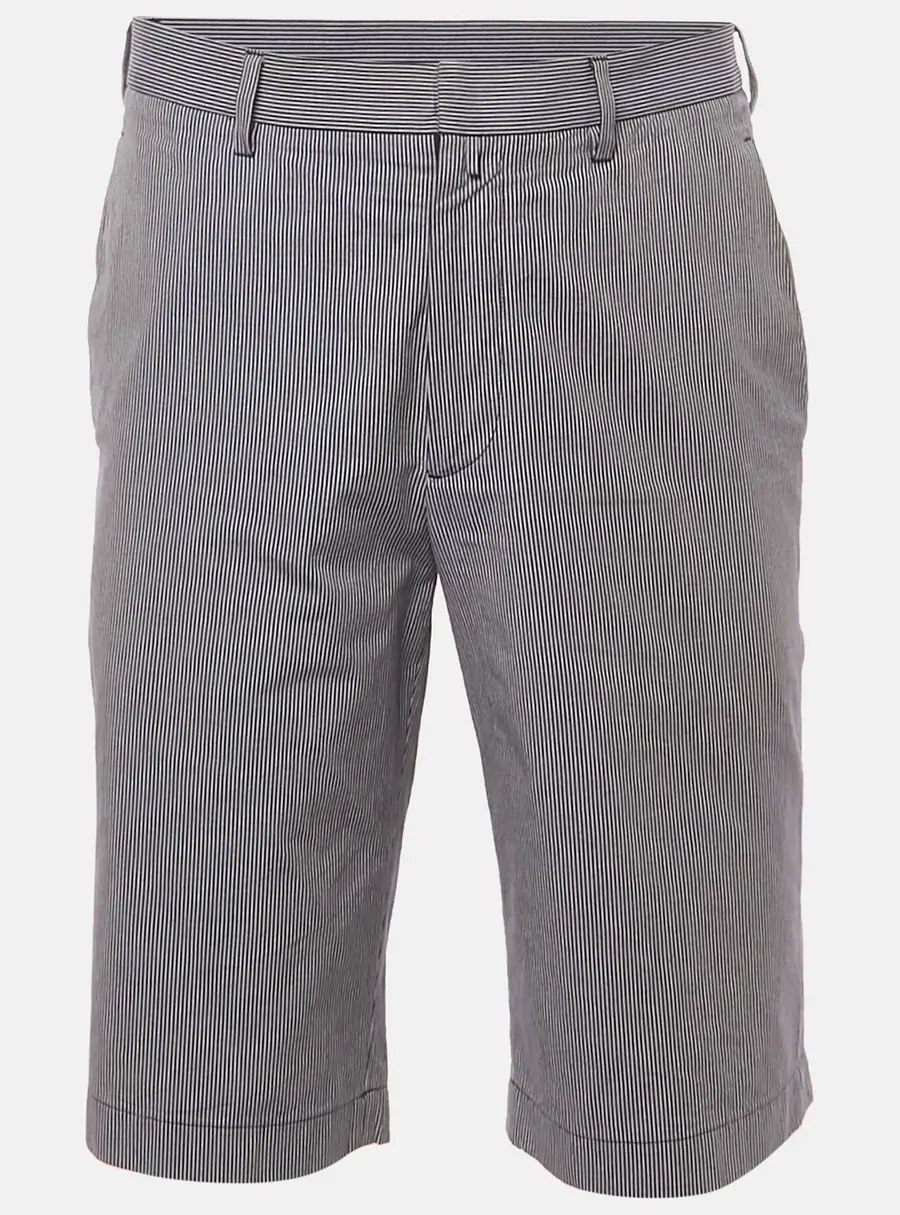 Jil Sander Blue Striped Cotton Chino Shorts L