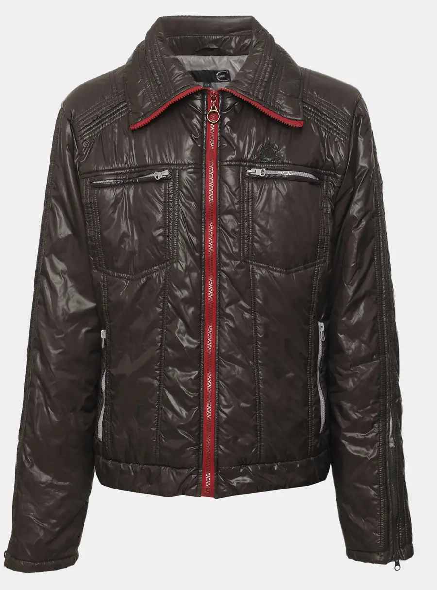 Just Cavalli Dark Grey Nylon Zip Jacket XXL