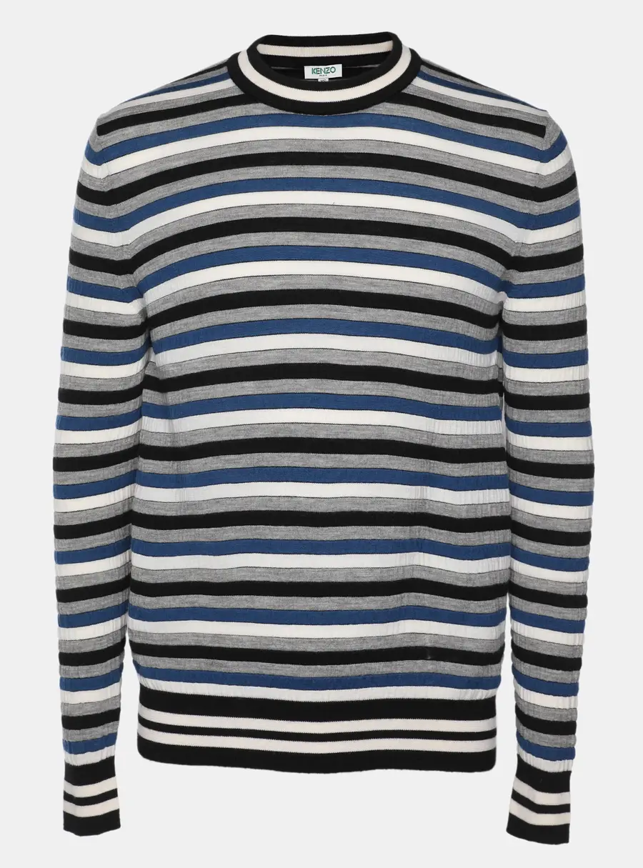 Kenzo Multicolor Striped Wool Blend Sweater XS