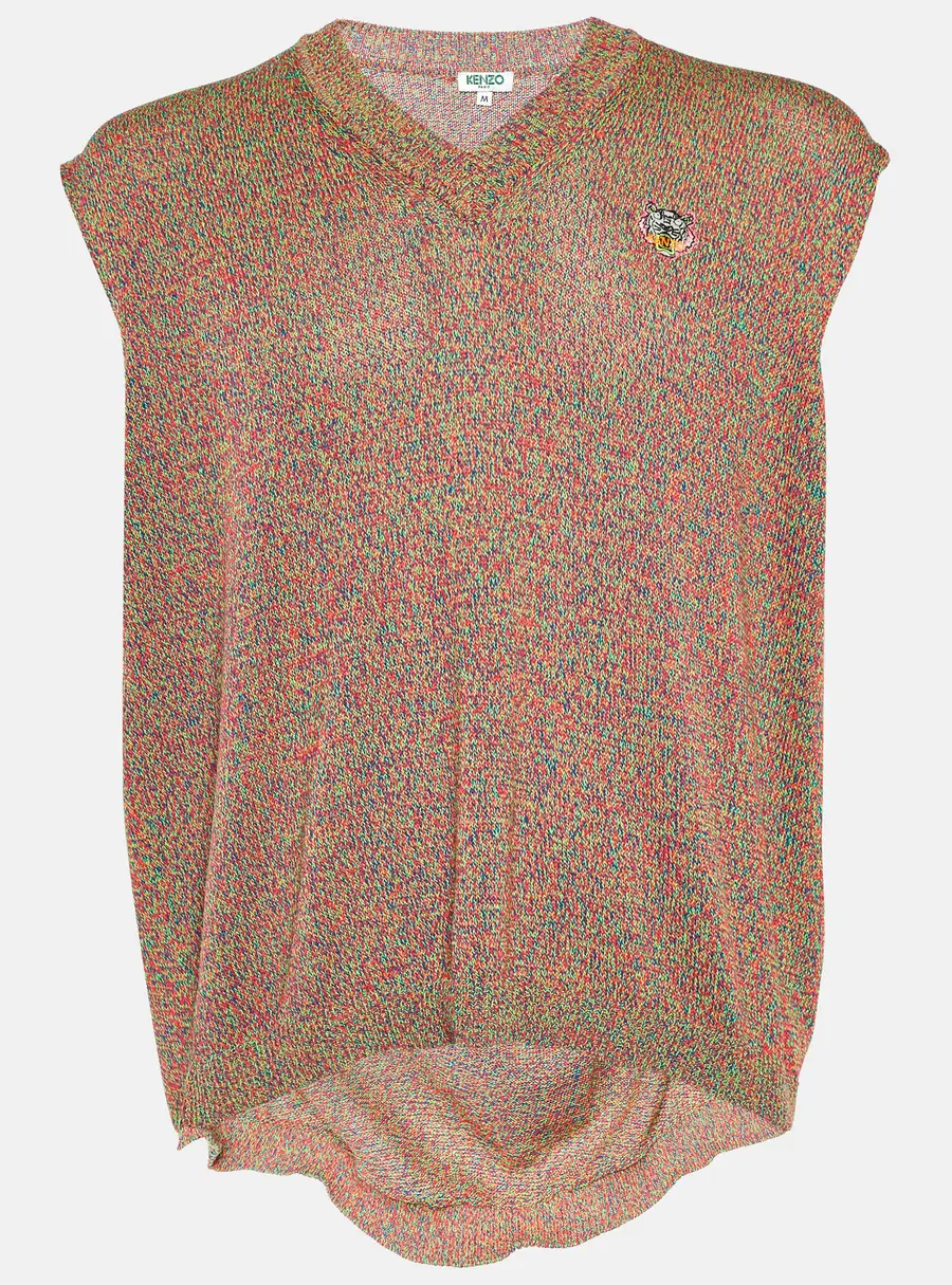 Kenzo Multicolor Knit Sleeveless Sweater M