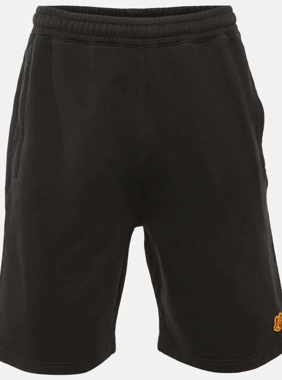 Kenzo Black Cotton Bermuda Shorts M