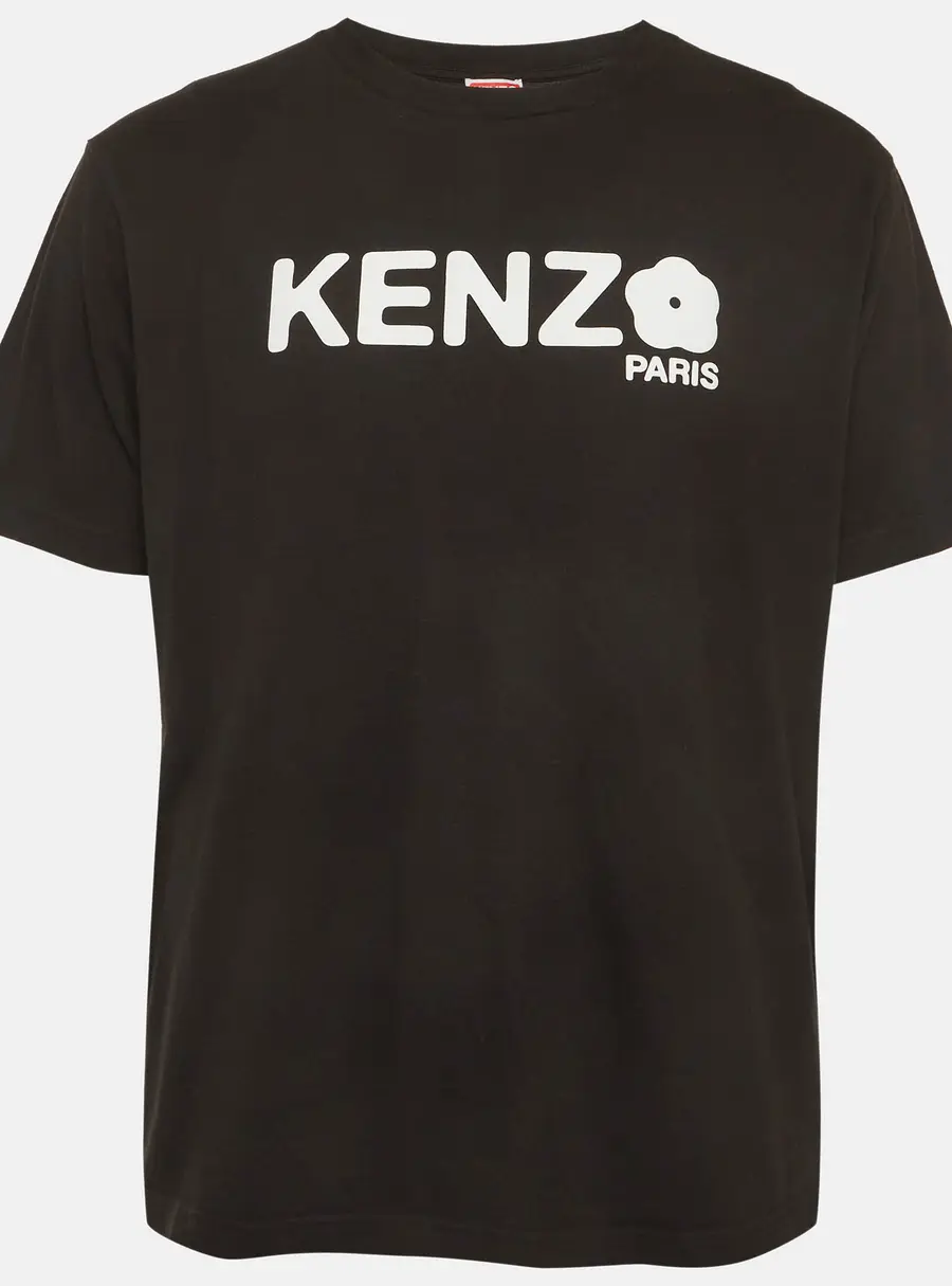 Kenzo Green Gots Boke Flower Print Jersey Oversized T-Shirt S