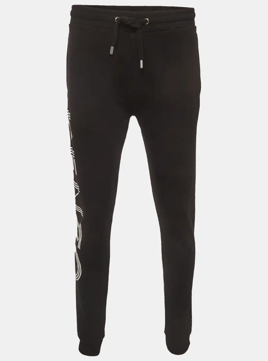 Kenzo Black Printed Jersey Drawstring Joggers M