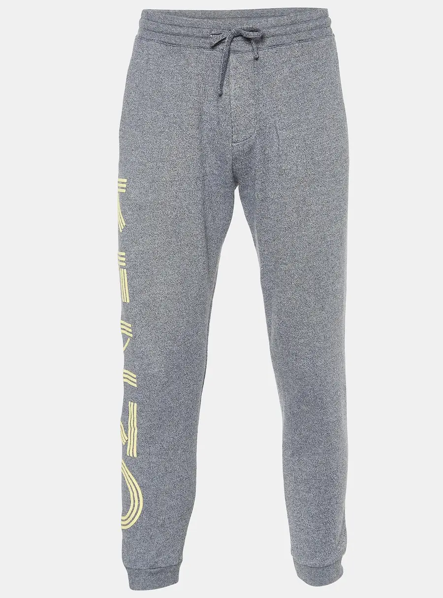 Kenzo Grey Melange Cotton Logo Detail Jogger Pants S