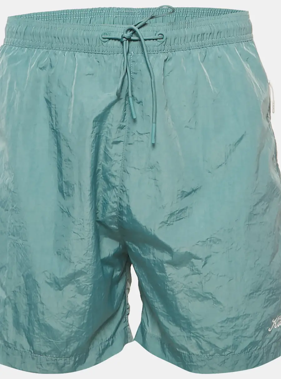 Kith Blue Logo Embroidery Nylon Shorts M
