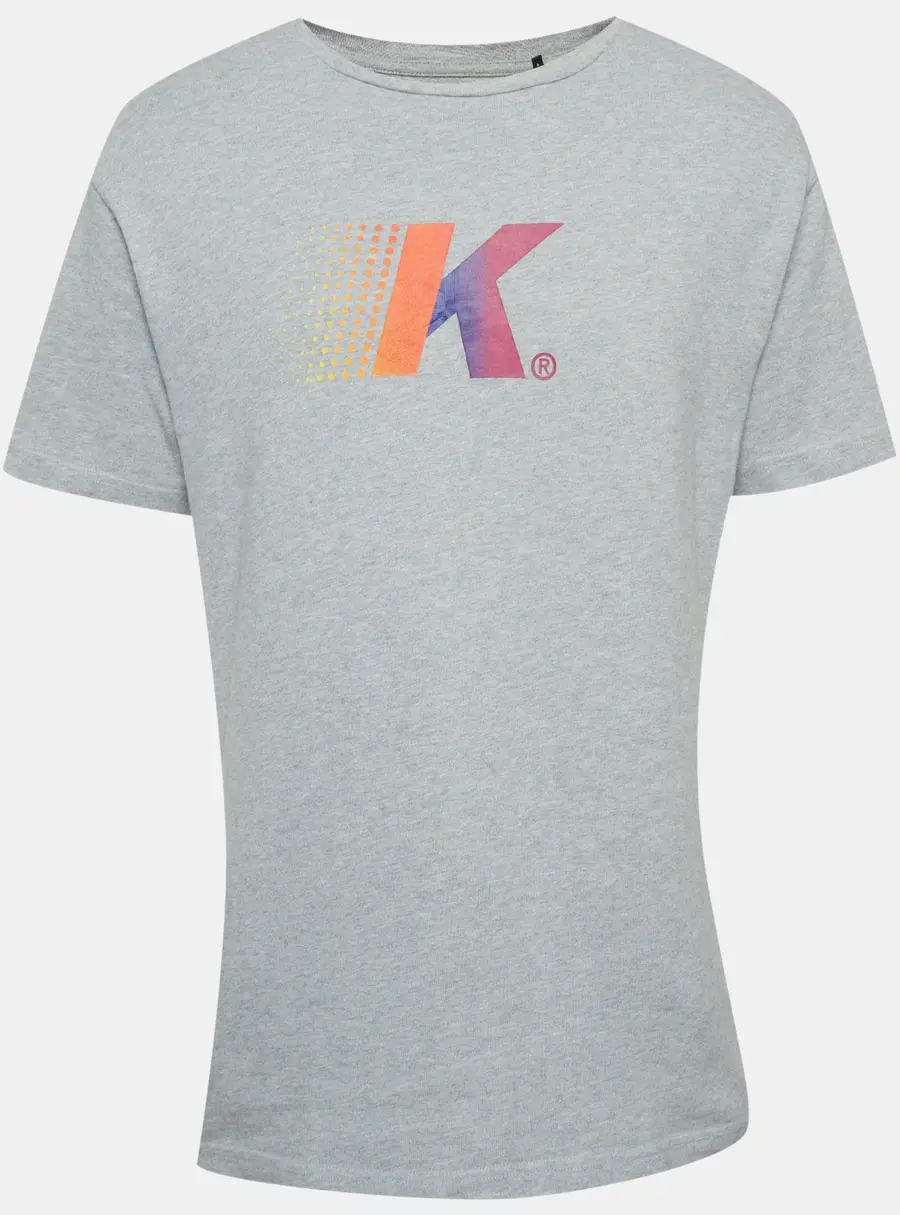 Kith Grey Logo Flocked Jersey Crewneck T-Shirt M
