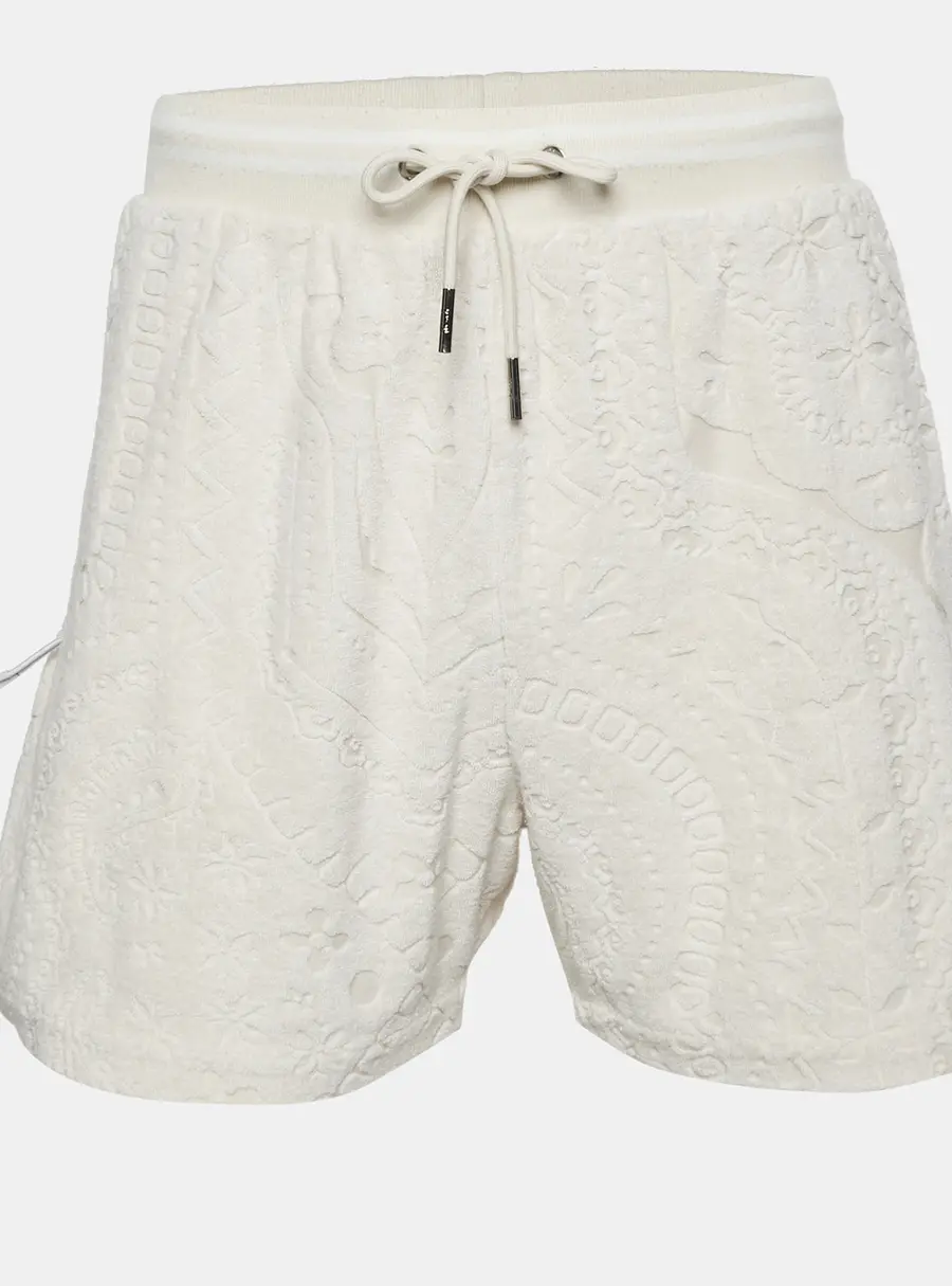 Kith Cream Paisley print Terry Graham Shorts XL