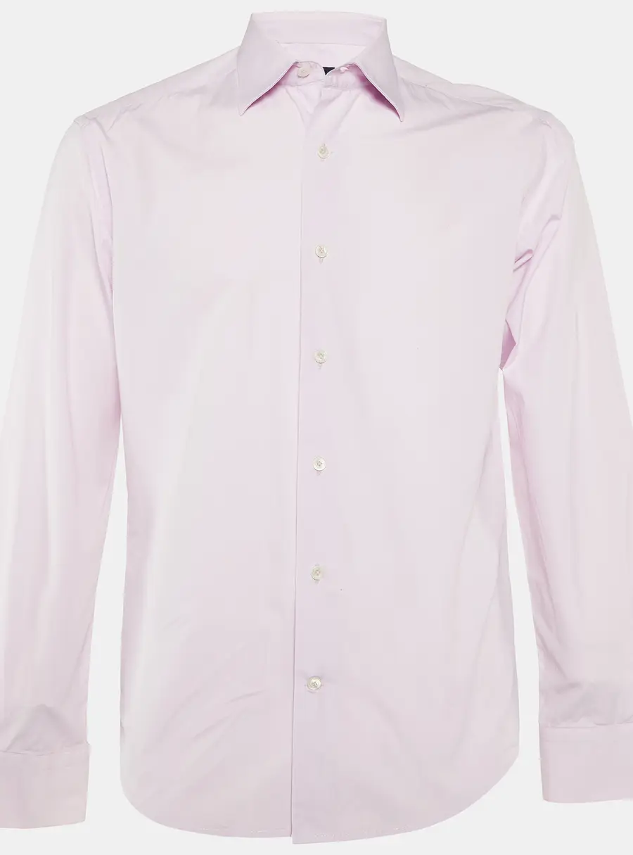 Lanvin Pink Cotton Button Front Shirt M