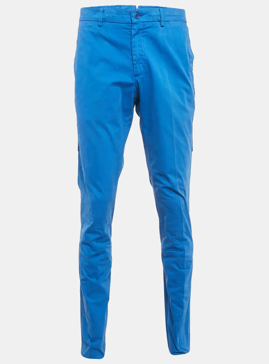Lanvin Blue Cotton Gabardine Trousers L