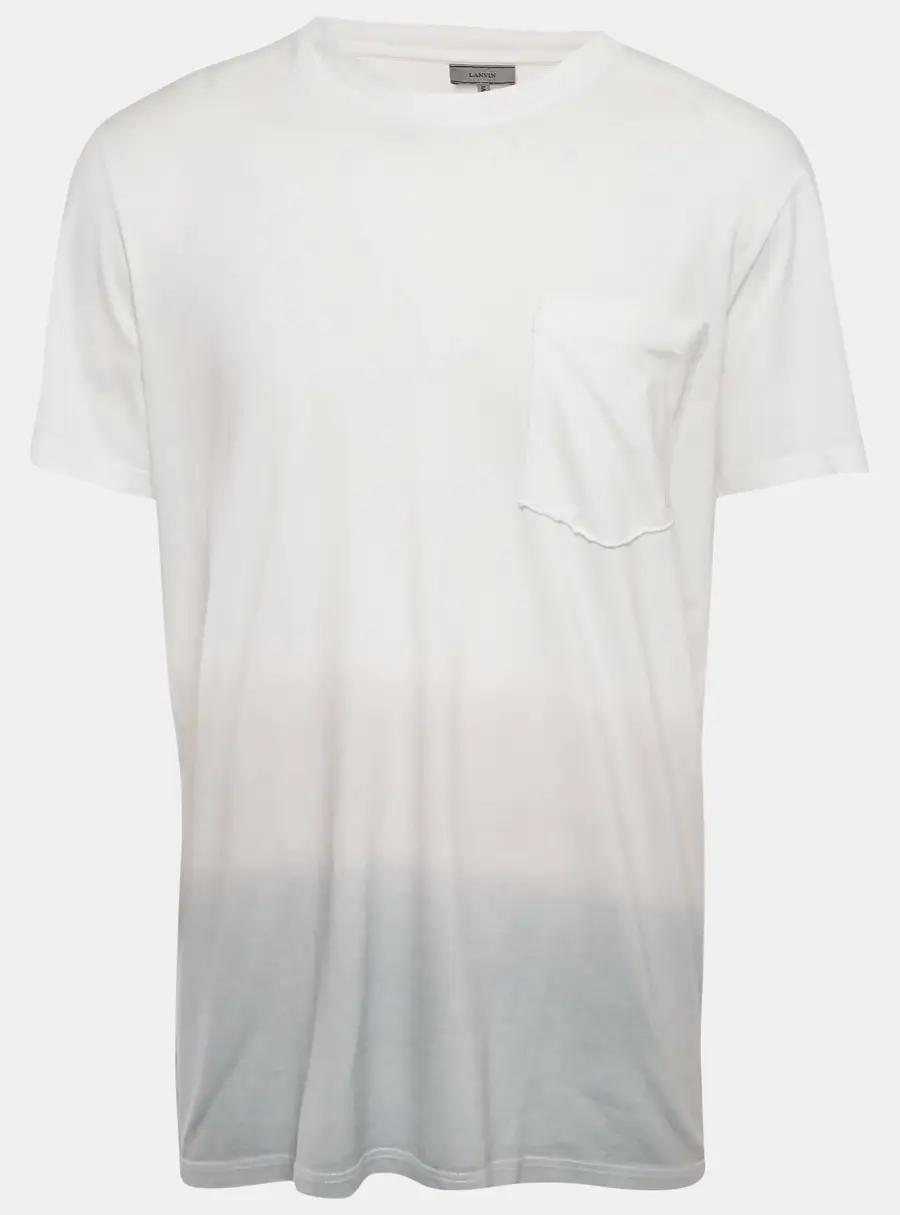 Lanvin White Ombre Jersey Crewneck T-Shirt XL
