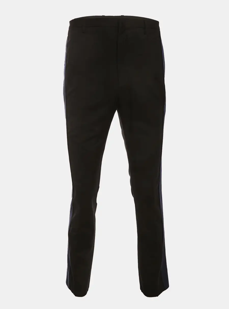 Lanvin Black/Blue Wool Trousers L