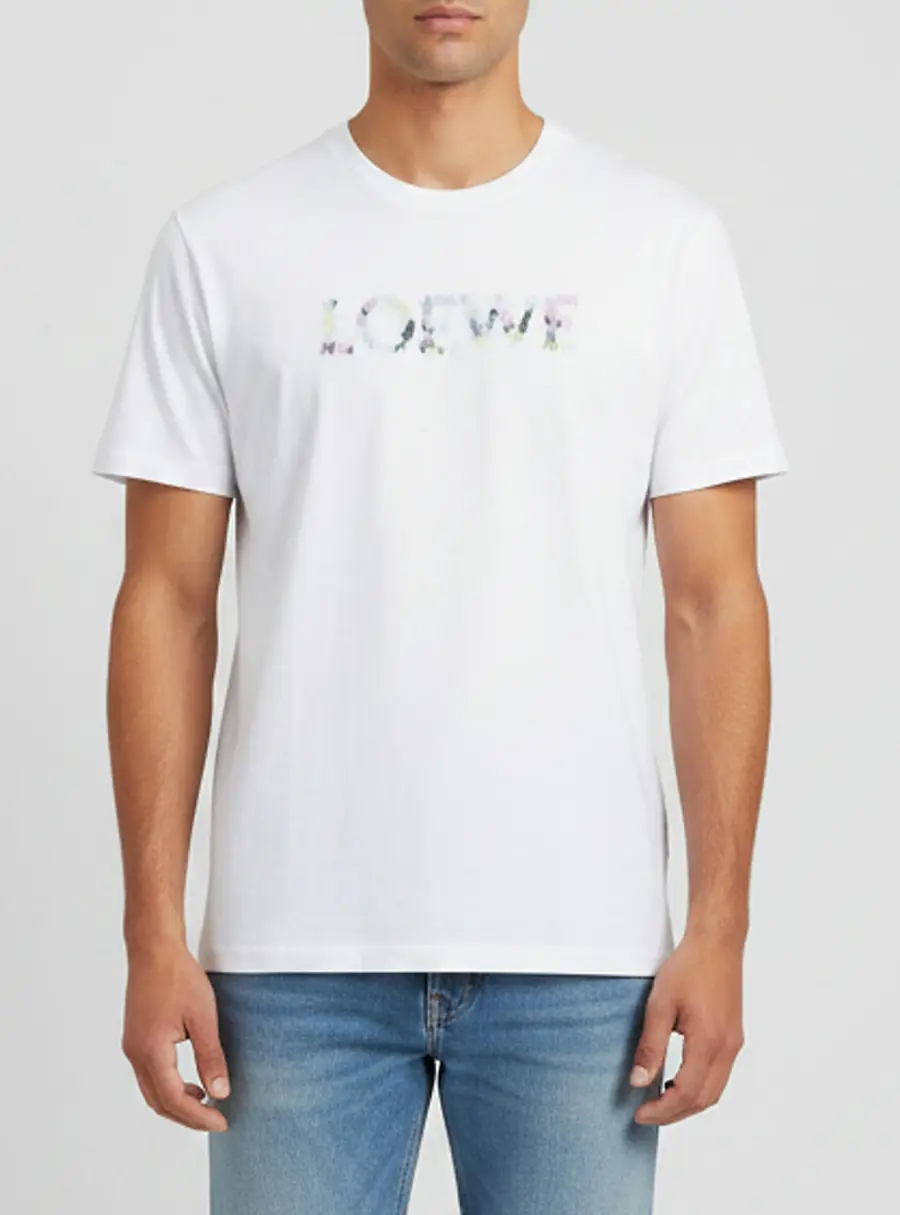 Loewe Black Anagram Embroidered Cotton Relaxed Fit T-Shirt M