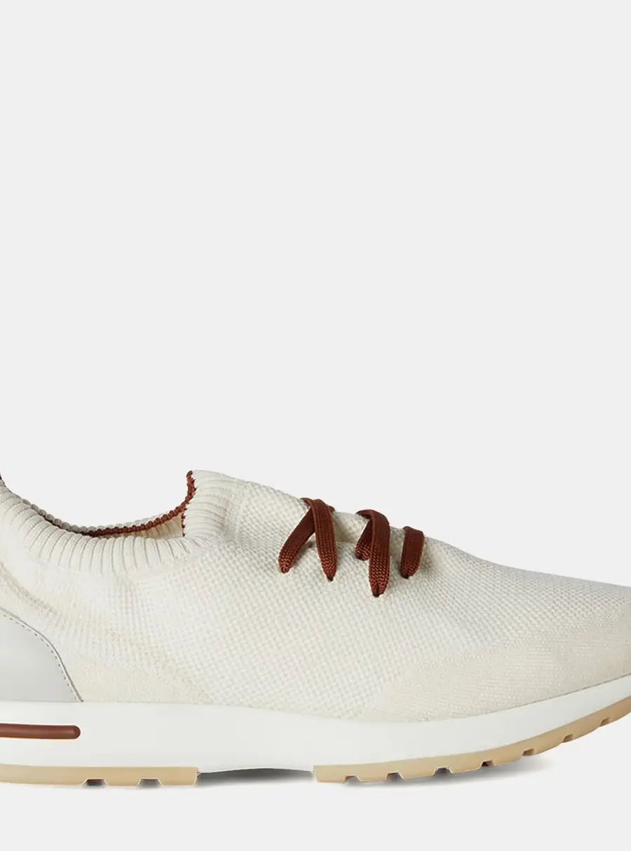 Loro Piana 360 LP Flexy Walk 42 White Wool Sneakers