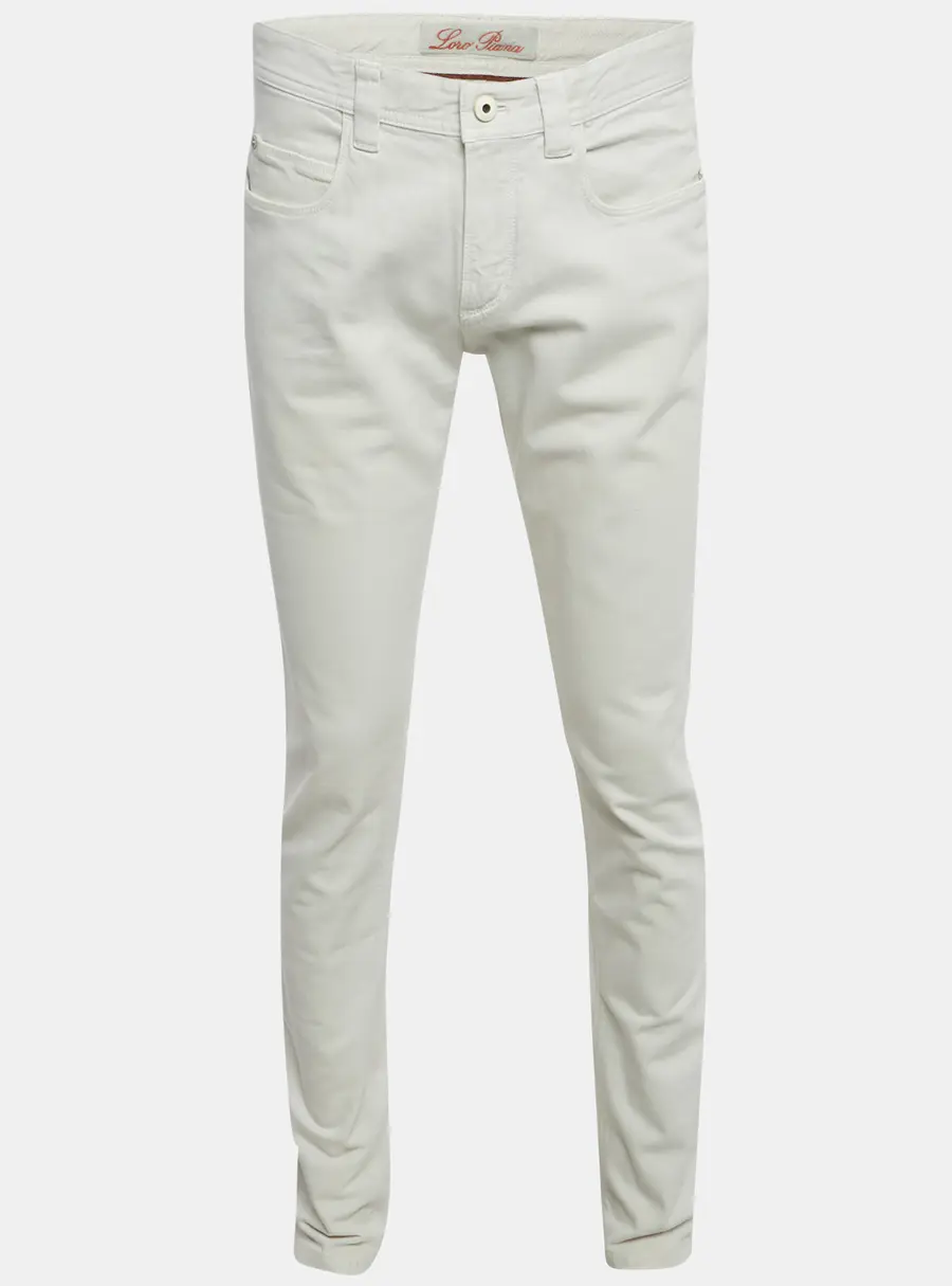 Loro Piana White Denim Regular Fit Jeans M/Waist 35"