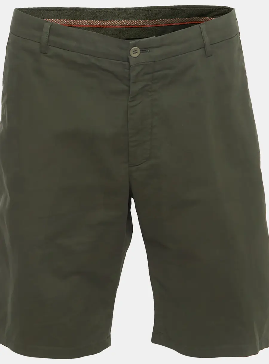 Loro Piana Green Cotton Chino Shorts 4XL