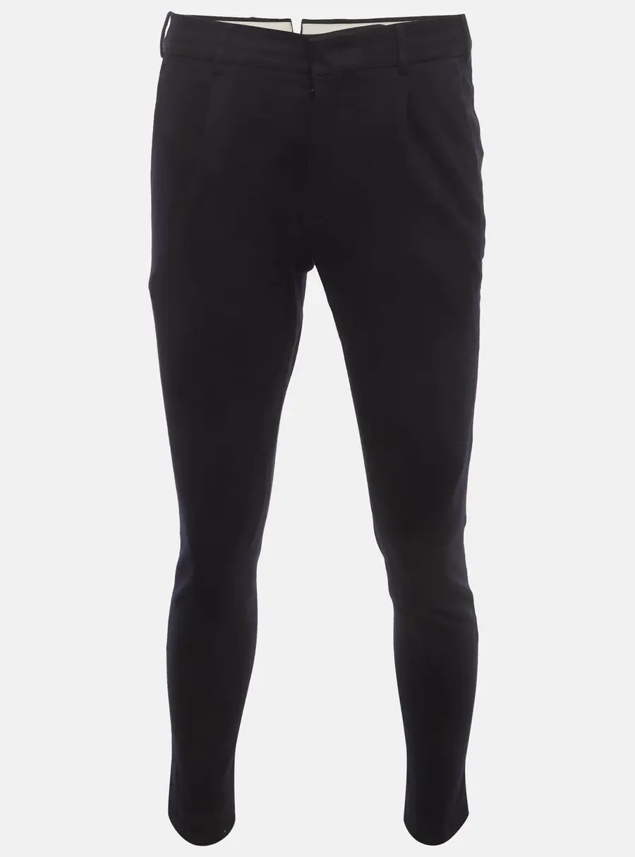 Loro Piana Navy Blue Jersey Slim Fit Trousers M